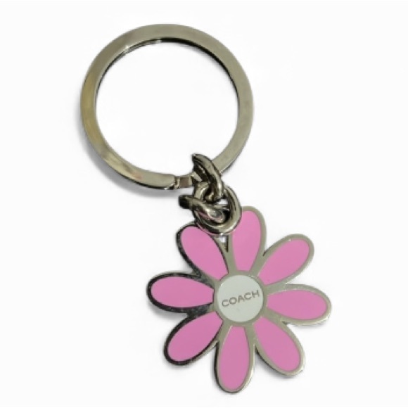 Coach Light Pink Floral Key Fob - Picture 3 of 4
